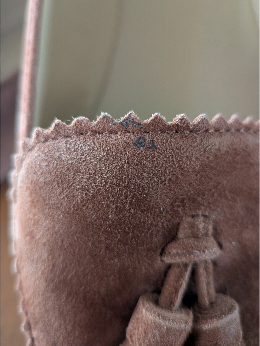 Talbots Francesca Tassels suede loafers dark rum size 10M - Picture 2 of 5